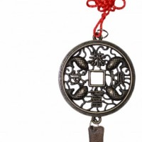 Интерьерная подвеска "Монетка с карпами" 2 шт.