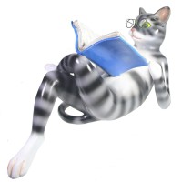 Декоративная фигурка "Кот с книгой"               