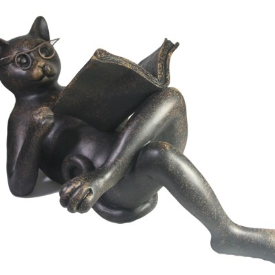 Декоративная фигурка "Кот с книгой"               