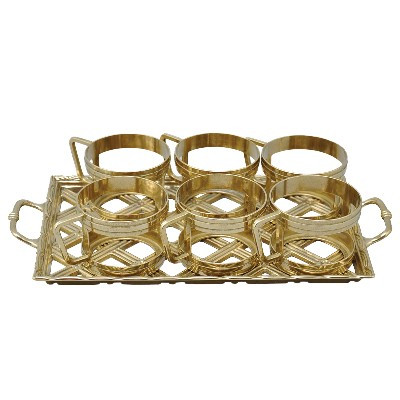 Поднос с подстаканниками "Завтрак"