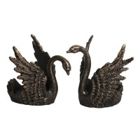 Комплект подсвечников "Влюбленные лебеди"