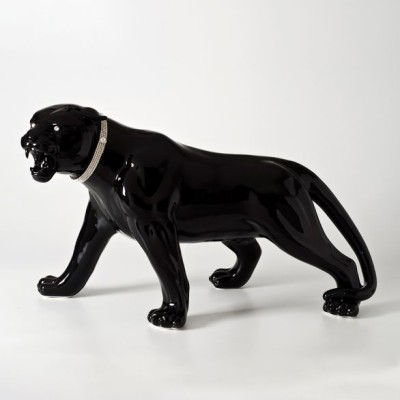 Статуэтка Черная Пантера с кристаллами Swarowski