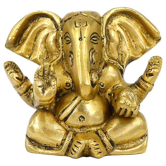 Ганеша статуэтка бронза 75*90*47мм