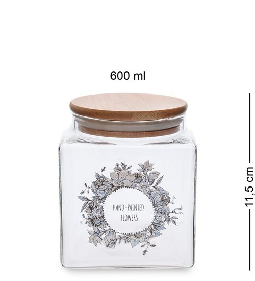 GS- 17/1 Банка для сыпучих "Цветочное очарование" 600мл