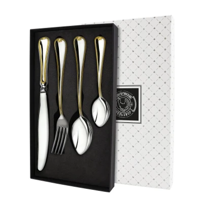 Набор столовый "Эгоист-№8 Грация"4 предмета из мельхиора с посеребрением