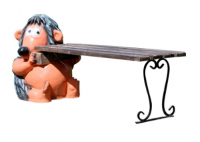 Садовая лавка "Ежик-строитель"