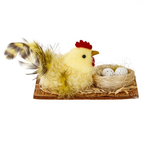 Фигурка декоративная "Курица" (блок 6шт), L11 W5 H6 см, 3в. Фигурка декоративная "Курица" (блок 6шт), L11 W5 H6 см, 3в.