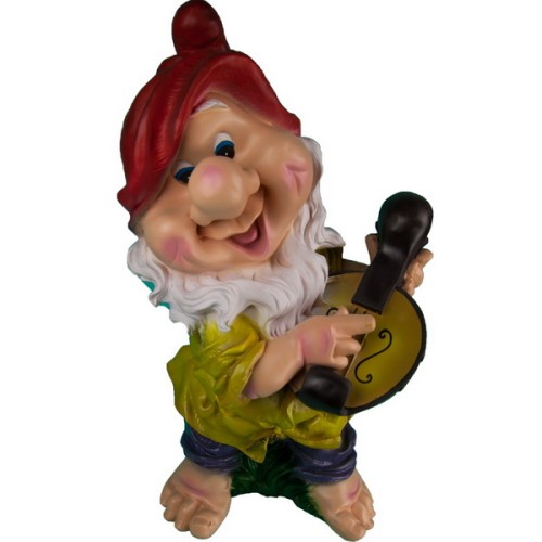 Декоративная садовая фигурка "Гном с гитарой"