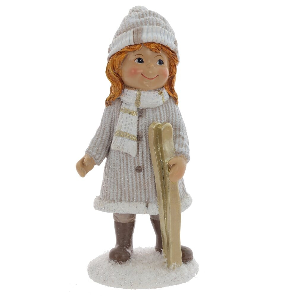 Фигурка декоративная "Мальчик/Девочка", L8 W7 H18 см, 2в.