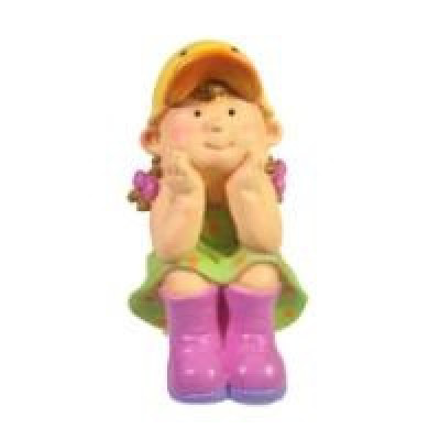 Декоративная садовая фигурка "Девочка сидит"              