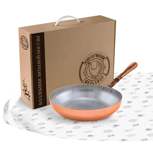 Сковорода малая порционная медная с лужением с ручкой "Фамильная" Сковорода малая порционная медная с лужением с ручкой "Фамильная"