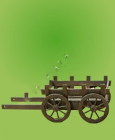 Декоративное изделие для сада "Цветочная тележка" (112х37х45 см)