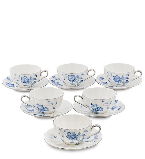 JS-32 Чайный набор на 6 перс. "Голубая бабочка" (Pavone)