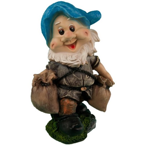 Декоративная садовая фигурка "Гном с мешками"