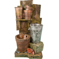 Декоративный фонтан "Цветочные горшочки"