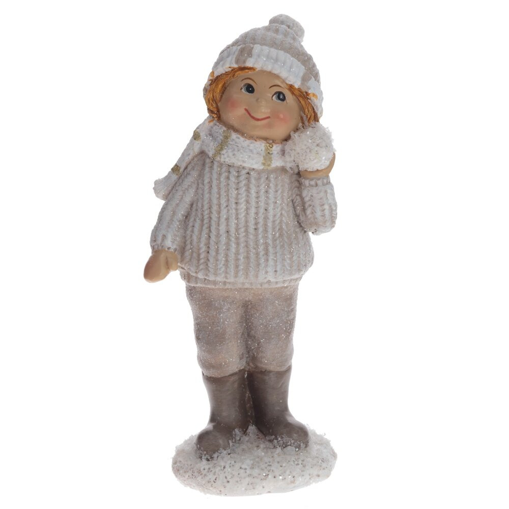 Фигурка декоративная "Мальчик/Девочка", L6 W4 H12,5 см, 2в.