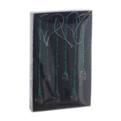 Украшение новогоднее "Сосулька" набор из 6-ти шт., L2 W2 H20,5 см Украшение новогоднее "Сосулька" набор из 6-ти шт., L2 W2 H20,5 см