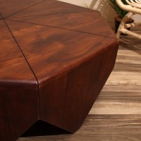 Столик журнальный из дерева манго 85х85х31см.      