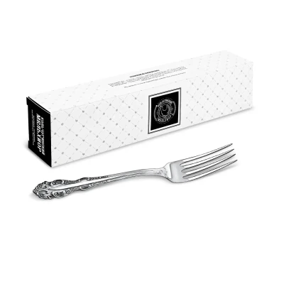 Вилка столовая "Юбилейная" посеребренная с чернью