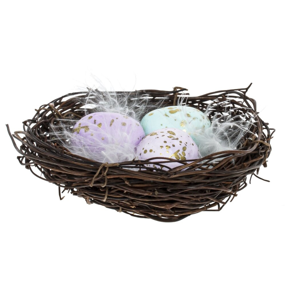 Изделие декоративное "Гнездо пасхальное", L9,5 W9,5 H2,5 см