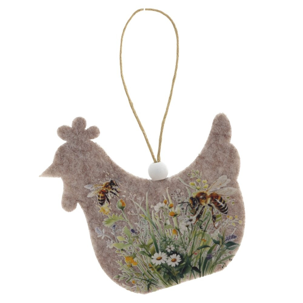 Набор из 6-ти изделий декоративных подвесных "Курица/Петух" (7,5*0,5*7,5), L25 W9 H1,5 см