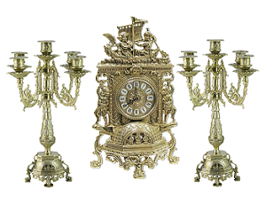 Каминные часы с канделябрами "Эдмонд"