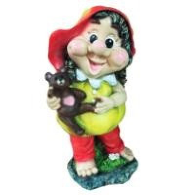 Декоративная садовая фигурка "Девочка с игрушкой"               
