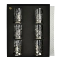 Набор подстаканников "Военный" никелированный с чернением