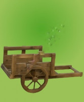 Декоративное изделие для сада "Телега для цветов"   