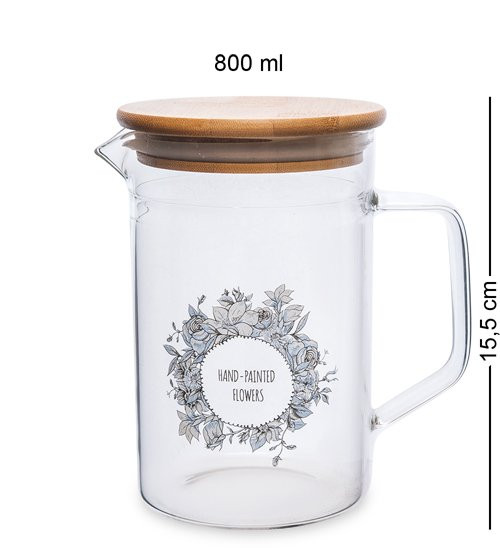 GS- 22/1 Кувшин с крышкой "Цветочное очарование" 800мл
