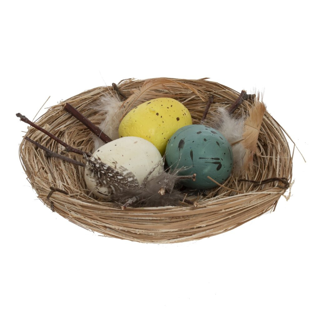 Изделие декоративное "Гнездо пасхальное", L10 W10 H3 см