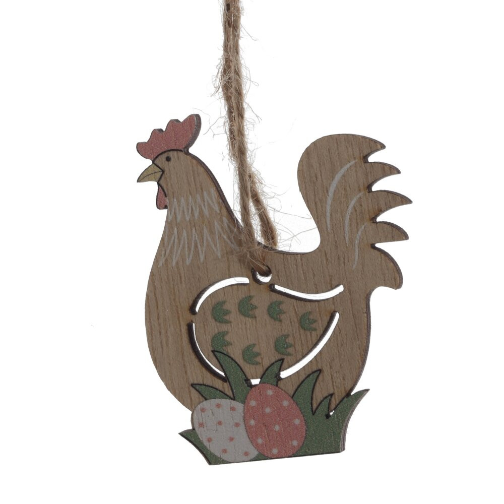 Набор из 8-ми изделий декоративных подвесных "Курица/Петух" (4,5*0,5*6), L12,5 W12,5 H1,5 см