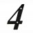 Цифра на дверь "4"