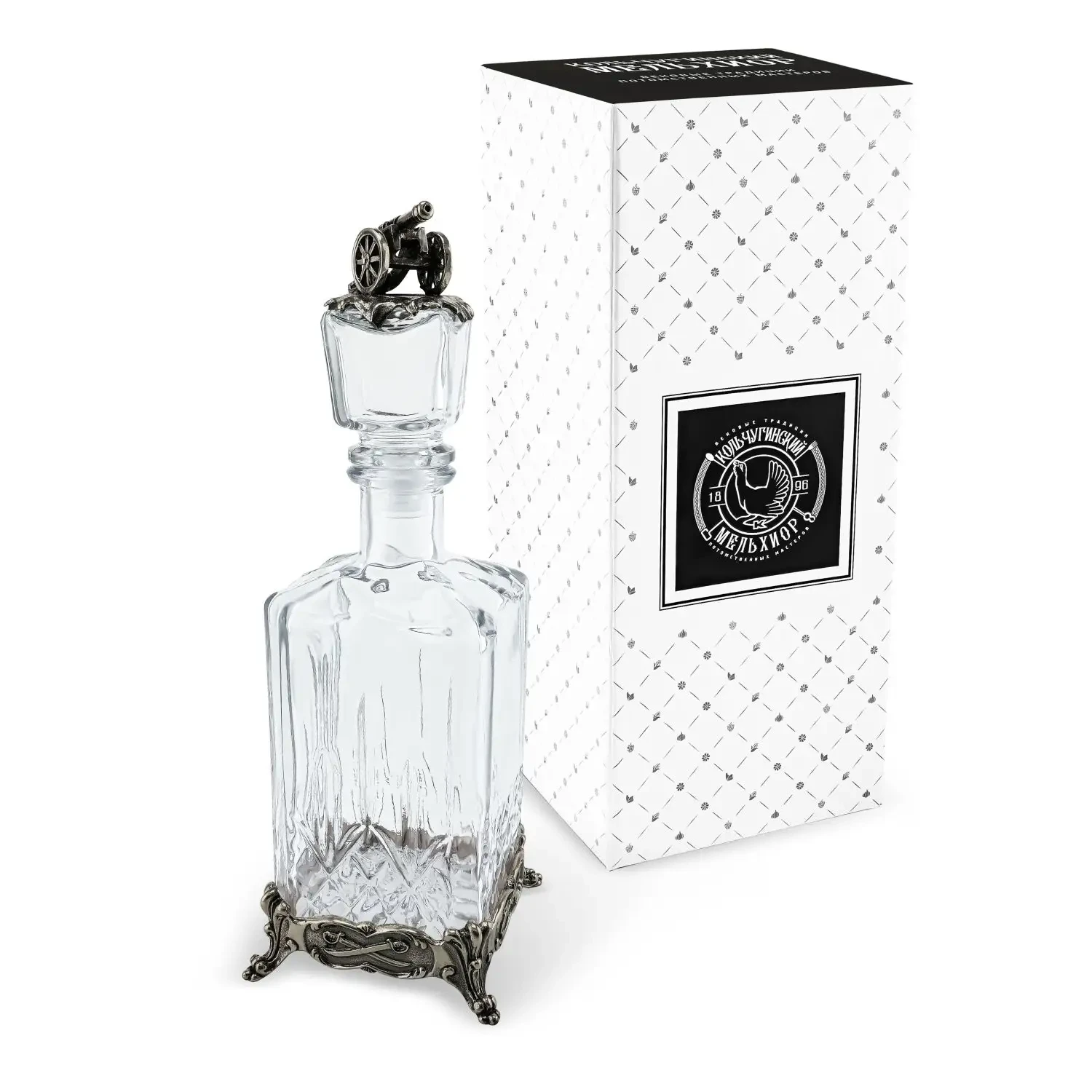 Штоф "Аты-Баты" никел с черн