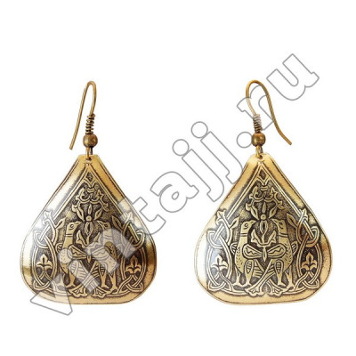 Серьги "Влюбленные птички"