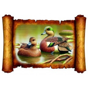 Картина объемная "Две уточки" 42,5x29,5 см ХДФ