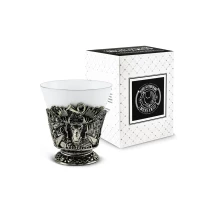 Чашка чайная "Лось"  мельхиоровая с чернением
