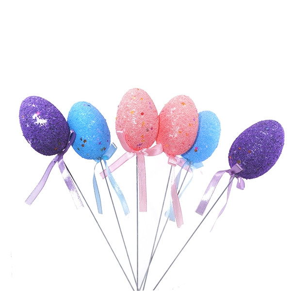 Изделие декоративное (вставка) "Яйцо пасхальное" (4*6), набор из 6-ти шт., H20 см