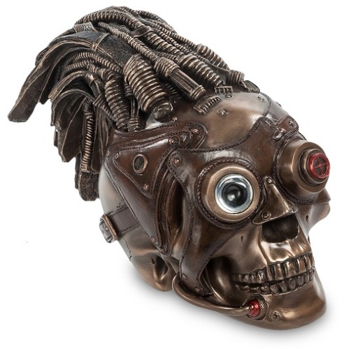 Статуэтка "Череп с проводами"