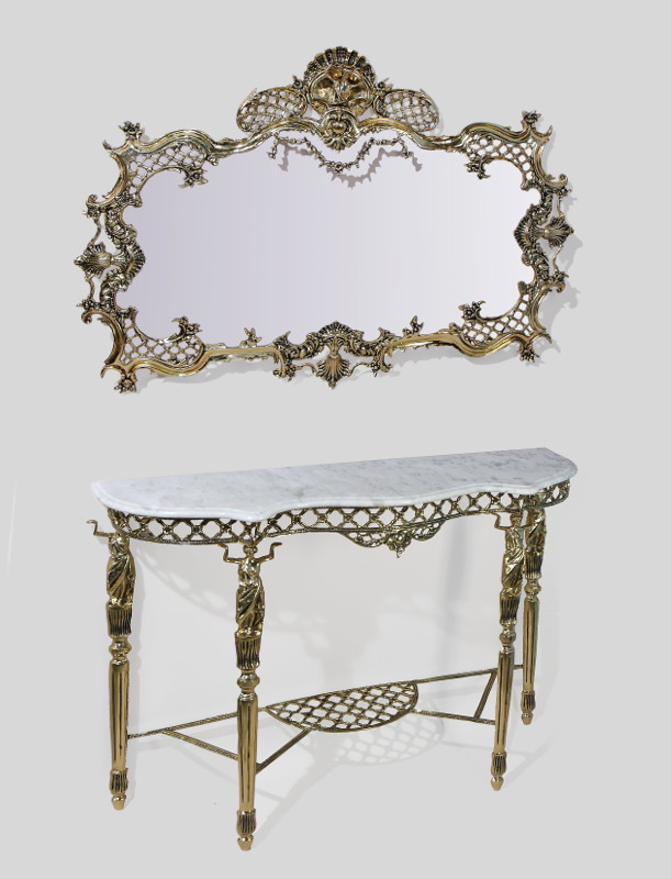 Консоль Дон Луиш с мраморной столешницей