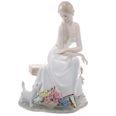 Фигурка декоративная "Девушка", L18 W14 H27 см