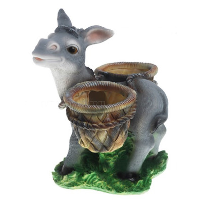 Кашпо декоративное "Ослик с корзинками"