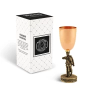 Рюмка "Гусар" медь-латунь с чернением