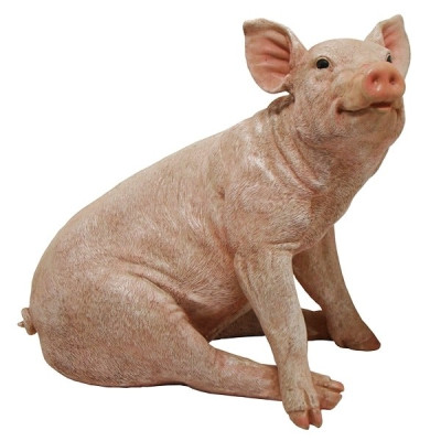 Декоративная садовая фигурка "Свинка отдыхает"