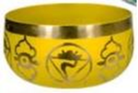 Поющая чаша YELLOW h-13 см