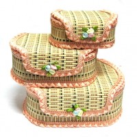 Набор плетенных шкатулок