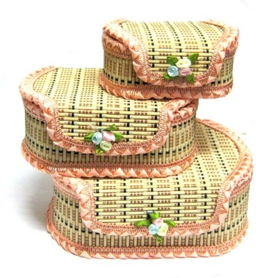 Набор плетенных шкатулок