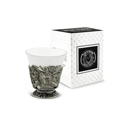 Чашка чайная "Медведь"  мельхиоровая полированная