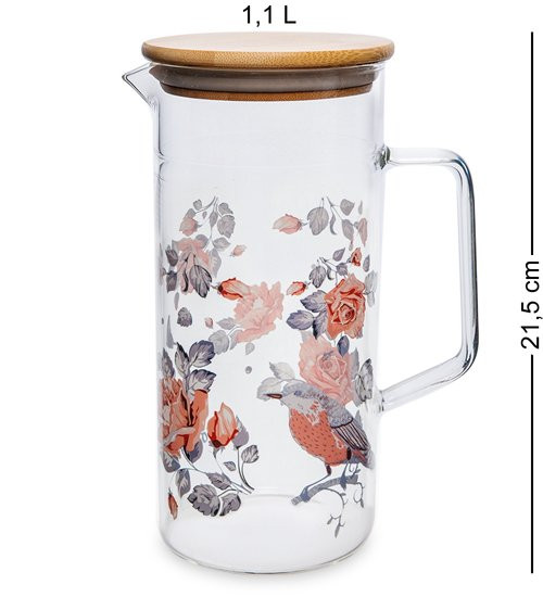 GS- 24 Кувшин с крышкой "Розы" 1,1л