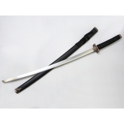 Меч самурайский. Ножны черные,  цуба медная